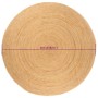 Alfombra redonda yute trenzado 210 cm de vidaXL, Alfombras - Ref: Foro24-343585, Precio: 123,46 €, Descuento: %