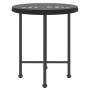Mesa de comedor de vidrio templado y acero negro Ø50 cm en Mesas de jardín | Comprar online en Foru.es