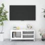Mueble para el televisor acero y vidrio blanco 90x30x44 cm de vidaXL, Muebles TV - Ref: Foro24-336056, Precio: 77,19 €, Descu...
