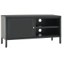 Mueble para TV acero y vidrio gris antracita 90x30x44 cm de vidaXL, Muebles TV - Ref: Foro24-336057, Precio: 112,94 €, Descue...