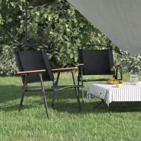 Sillas de camping 2 uds tela Oxford negro 54x55x78 cm en Sillas de jardín | Comprar online en Foru.es