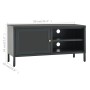 Mueble para TV acero y vidrio gris antracita 90x30x44 cm de vidaXL, Muebles TV - Ref: Foro24-336057, Precio: 112,94 €, Descue...