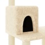 Rascador para gatos con postes de sisal color crema 118,5 cm en Mobiliario para gatos | Comprar online en Foru.es