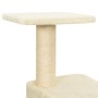 Rascador para gatos con postes de sisal color crema 118,5 cm en Mobiliario para gatos | Comprar online en Foru.es