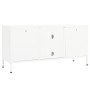 Mueble para el televisor acero y vidrio blanco 105x35x52 cm de vidaXL, Muebles TV - Ref: Foro24-336059, Precio: 94,65 €, Desc...
