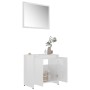 Juego de muebles de baño 3 pzas madera ingeniería blanco brillo de vidaXL, Muebles de baño - Ref: Foro24-3056940, Precio: 145...