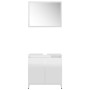 Juego de muebles de baño 3 pzas madera ingeniería blanco brillo de vidaXL, Muebles de baño - Ref: Foro24-3056940, Precio: 145...
