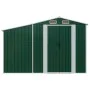 Cobertizo de jardín acero galvanizado verde 277x93x179 cm de vidaXL, Cobertizos - Ref: Foro24-364514, Precio: 251,46 €, Descu...