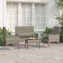 Set de muebles de jardín 4 pzas y cojines ratán sintético gris en Conjuntos de jardín | Comprar online en Foru.es