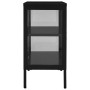 Aparador de acero y vidrio negro 70x35x70 cm de vidaXL, Aparadores - Ref: Foro24-336064, Precio: 152,70 €, Descuento: %
