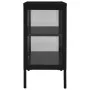 Aparador de acero y vidrio negro 70x35x70 cm de vidaXL, Aparadores - Ref: Foro24-336064, Precio: 150,37 €, Descuento: %
