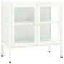 Steel and white glass sideboard 70x35x70 cm by vidaXL, Sideboards - Ref: Foro24-336065, Price: 145,08 €, Discount: %