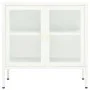 Steel and white glass sideboard 70x35x70 cm by vidaXL, Sideboards - Ref: Foro24-336065, Price: 145,08 €, Discount: %