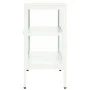 Steel and white glass sideboard 70x35x70 cm by vidaXL, Sideboards - Ref: Foro24-336065, Price: 145,08 €, Discount: %
