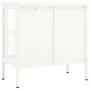 Steel and white glass sideboard 70x35x70 cm by vidaXL, Sideboards - Ref: Foro24-336065, Price: 145,08 €, Discount: %