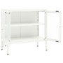 Aparador de acero y vidrio blanco 70x35x70 cm de vidaXL, Aparadores - Ref: Foro24-336065, Precio: 147,38 €, Descuento: %