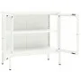 Aparador de acero y vidrio blanco 70x35x70 cm de vidaXL, Aparadores - Ref: Foro24-336065, Precio: 145,08 €, Descuento: %