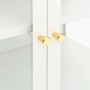 Aparador de acero y vidrio blanco 70x35x70 cm de vidaXL, Aparadores - Ref: Foro24-336065, Precio: 147,38 €, Descuento: %