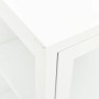 Aparador de acero y vidrio blanco 70x35x70 cm de vidaXL, Aparadores - Ref: Foro24-336065, Precio: 147,38 €, Descuento: %