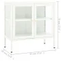 Steel and white glass sideboard 70x35x70 cm by vidaXL, Sideboards - Ref: Foro24-336065, Price: 145,08 €, Discount: %