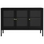 Aparador de acero y vidrio negro 105x35x70 cm de vidaXL, Aparadores - Ref: Foro24-336067, Precio: 255,79 €, Descuento: %