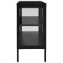 Aparador de acero y vidrio negro 105x35x70 cm de vidaXL, Aparadores - Ref: Foro24-336067, Precio: 255,79 €, Descuento: %