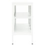 Aparador de acero y vidrio blanco 105x35x70 cm de vidaXL, Aparadores - Ref: Foro24-336068, Precio: 194,59 €, Descuento: %