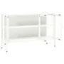 Aparador de acero y vidrio blanco 105x35x70 cm de vidaXL, Aparadores - Ref: Foro24-336068, Precio: 198,36 €, Descuento: %