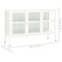 Aparador de acero y vidrio blanco 105x35x70 cm de vidaXL, Aparadores - Ref: Foro24-336068, Precio: 194,59 €, Descuento: %