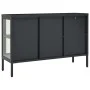 Anthracite gray steel and glass sideboard 105x35x70 cm by vidaXL, Sideboards - Ref: Foro24-336069, Price: 221,56 €, Discount: %