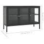 Anthracite gray steel and glass sideboard 105x35x70 cm by vidaXL, Sideboards - Ref: Foro24-336069, Price: 221,56 €, Discount: %
