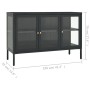 Aparador de acero y vidrio gris antracita 105x35x70 cm de vidaXL, Aparadores - Ref: Foro24-336069, Precio: 225,80 €, Descuent...