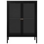 Aparador de acero y vidrio negro 75x35x105 cm de vidaXL, Aparadores - Ref: Foro24-336070, Precio: 182,67 €, Descuento: %
