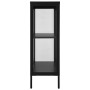 Aparador de acero y vidrio negro 75x35x105 cm de vidaXL, Aparadores - Ref: Foro24-336070, Precio: 182,67 €, Descuento: %