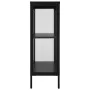 Aparador de acero y vidrio negro 75x35x105 cm de vidaXL, Aparadores - Ref: Foro24-336070, Precio: 179,87 €, Descuento: %