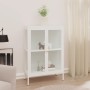 Aparador de acero y vidrio blanco 75x35x105 cm de vidaXL, Aparadores - Ref: Foro24-336071, Precio: 181,20 €, Descuento: %