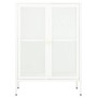 Aparador de acero y vidrio blanco 75x35x105 cm de vidaXL, Aparadores - Ref: Foro24-336071, Precio: 181,20 €, Descuento: %