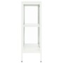 Aparador de acero y vidrio blanco 75x35x105 cm de vidaXL, Aparadores - Ref: Foro24-336071, Precio: 181,20 €, Descuento: %