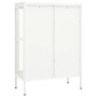 Aparador de acero y vidrio blanco 75x35x105 cm de vidaXL, Aparadores - Ref: Foro24-336071, Precio: 181,20 €, Descuento: %