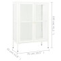 Aparador de acero y vidrio blanco 75x35x105 cm de vidaXL, Aparadores - Ref: Foro24-336071, Precio: 181,20 €, Descuento: %