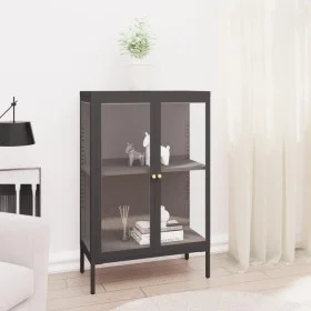 Aparador de acero y vidrio gris antracita 75x35x105 cm de vidaXL, Aparadores - Ref: Foro24-336072, Precio: 179,14 €, Descuent...