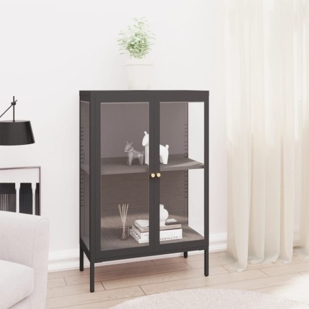 Aparador de acero y vidrio gris antracita 75x35x105 cm de vidaXL, Aparadores - Ref: Foro24-336072, Precio: 181,91 €, Descuent...