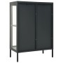 Aparador de acero y vidrio gris antracita 75x35x105 cm de vidaXL, Aparadores - Ref: Foro24-336072, Precio: 181,91 €, Descuent...