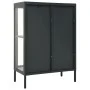 Aparador de acero y vidrio gris antracita 75x35x105 cm de vidaXL, Aparadores - Ref: Foro24-336072, Precio: 179,14 €, Descuent...
