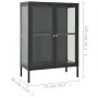 Aparador de acero y vidrio gris antracita 75x35x105 cm de vidaXL, Aparadores - Ref: Foro24-336072, Precio: 179,14 €, Descuent...