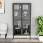 Vitrina de acero y vidrio templado gris antracita 90x40x180 cm de vidaXL, Taquillas y armarios de almacenamiento - Ref: Foro2...