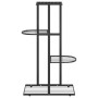 Soporte de flores de 4 estantes de metal negro 43x22x76 cm de vidaXL, Soportes para macetas - Ref: Foro24-336108, Precio: 36,...