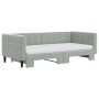 Sofá cama nido con colchón terciopelo gris claro 90x190 cm de vidaXL, Camas y somieres - Ref: Foro24-3196728, Precio: 416,89 ...