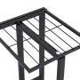 Soporte de flores de 4 estantes de metal negro 43x22x76 cm de vidaXL, Soportes para macetas - Ref: Foro24-336108, Precio: 36,...