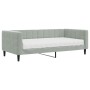 Sofá cama con colchón terciopelo gris claro 90x190 cm de vidaXL, Camas y somieres - Ref: Foro24-3196680, Precio: 311,32 €, De...